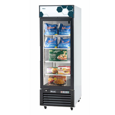 Migali 23 cu/ft Glass Door Merchandiser Freezer Bottom Mount Powder Coated Steel 115V