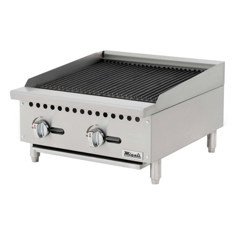 Migali 24″ Wide Radiant Broiler - 70,000 BTU Stainless Steel