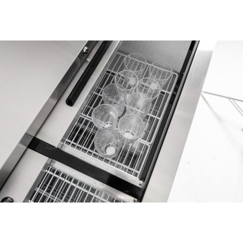 Migali 25" Glass Froster Freezer Side Mount Stainless Steel 115V