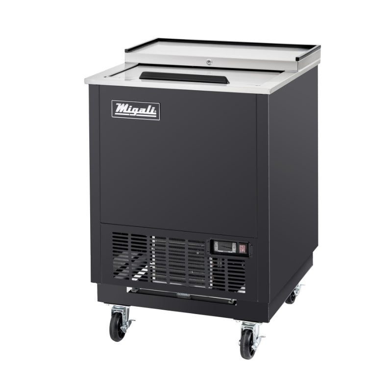 Migali 25" Glass Froster Freezer Side Mount Stainless Steel 115V