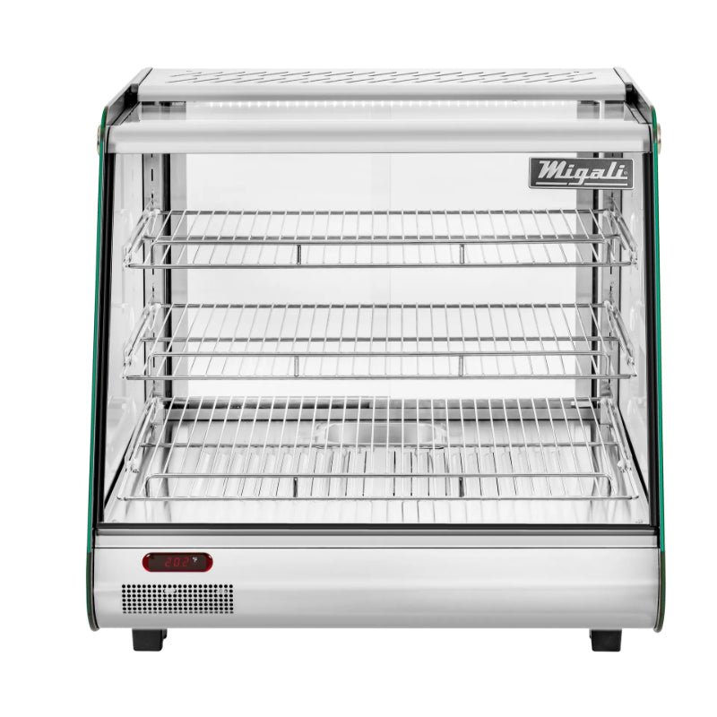 Migali 27” Heated Countertop Display Case 4.5 cu. ft. Stainless Steel