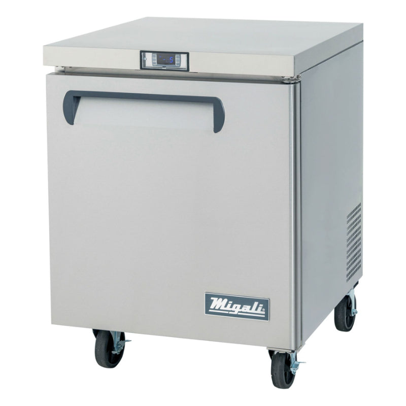 Migali 27″ Under-counter & Work Top Freezer Rear Mount Stainless Steel 115V