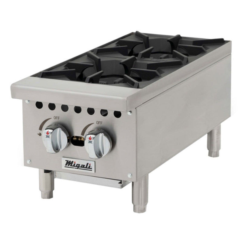 Migali 2 Burner Hot Plate Stainless Steel