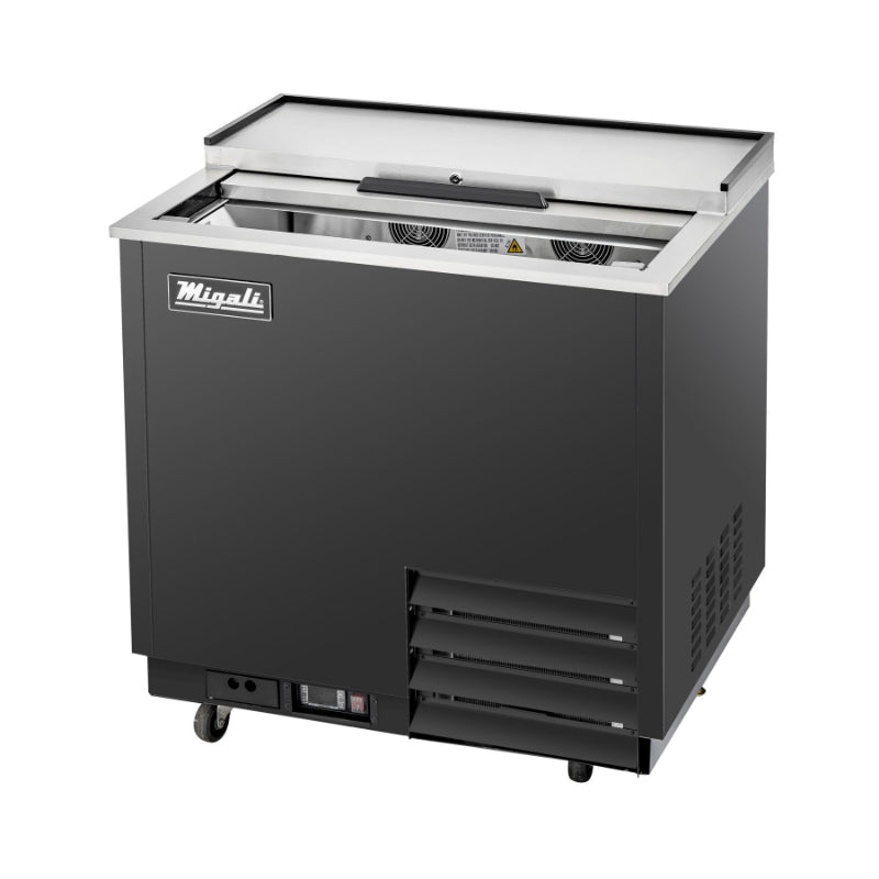 Migali 36" Glass Froster Freezer Side Mount Stainless Steel 115V
