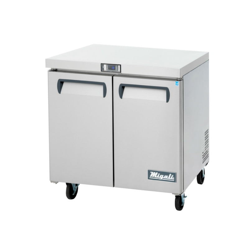 Migali 36″ Under-Counter & Work Top Refrigerator Rear Mount Stainless Steel 115V