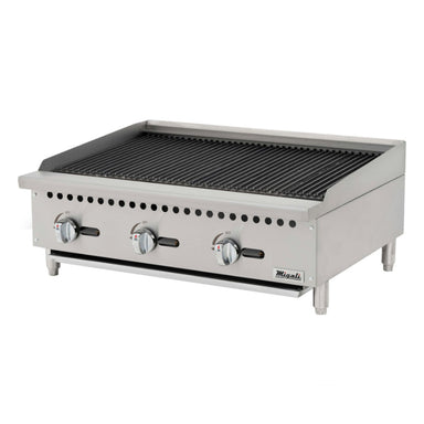 Migali 36″ Wide Char-Rock Broiler - 105,000 BTU Stainless Steel
