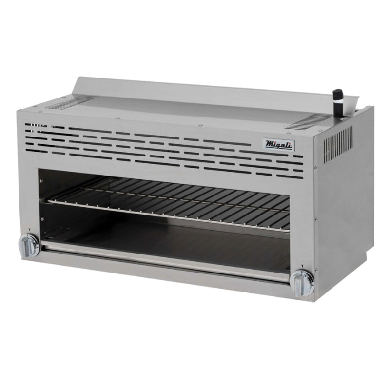 Migali 36" Wide Liquid Propane Cheese Melter Stainless Steel