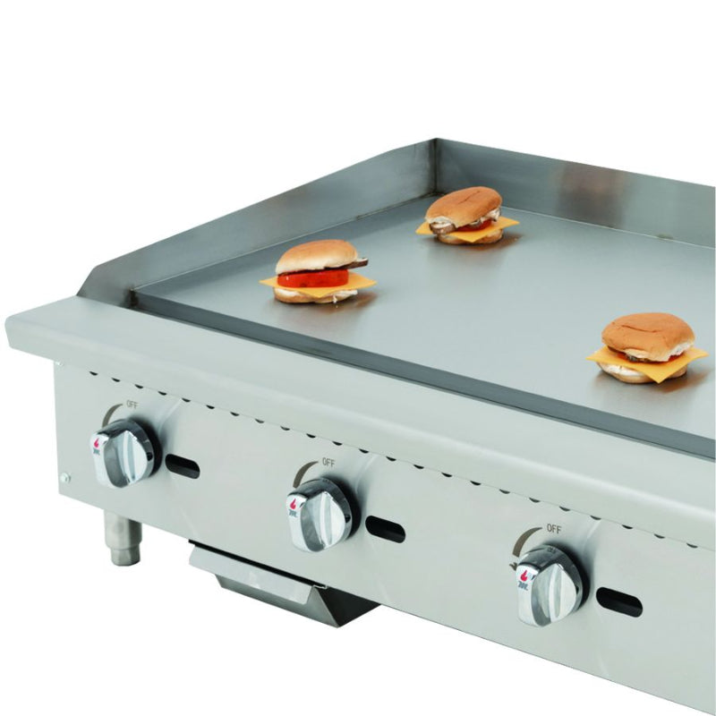 Migali 36″ Wide Manual Griddle - 90,000 BTU Stainless Steel