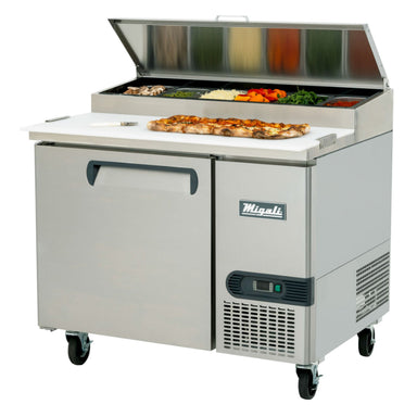 Migali 44″ Pizza Prep Table Side Mount Stainless Steel 115V