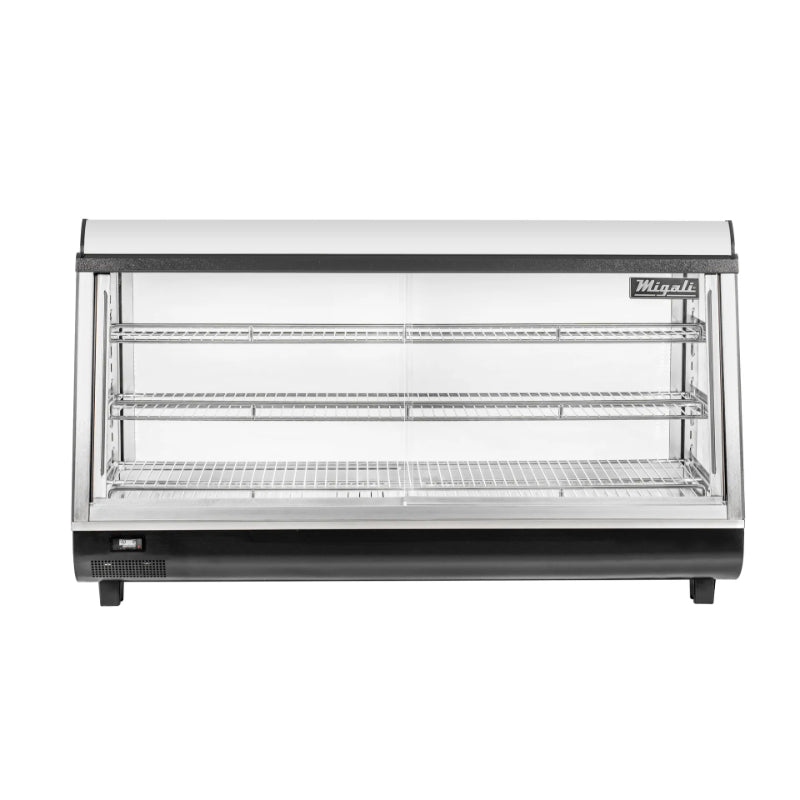 Migali 48” Heated Countertop Display Case 6.5 cu. ft. Stainless Steel