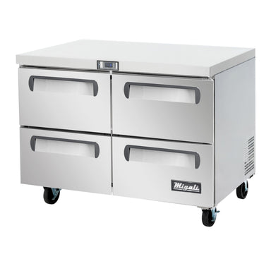 Migali 48″ Under-counter & Work Top Freezer with Drawers Rear Mount Stainless Steel 115V