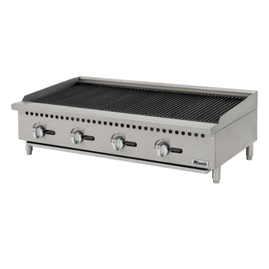 Migali 48″ Wide Char-Rock Broiler - 140,000 BTU Stainless Steel
