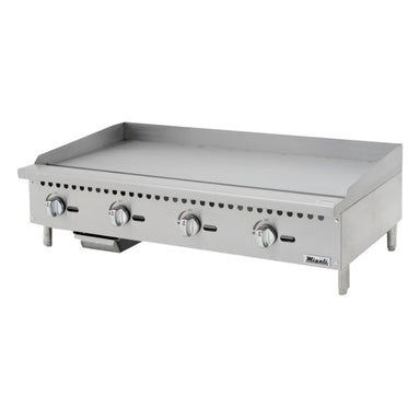 Migali 48″ Wide Manual Griddle - 120,000 BTU Stainless Steel