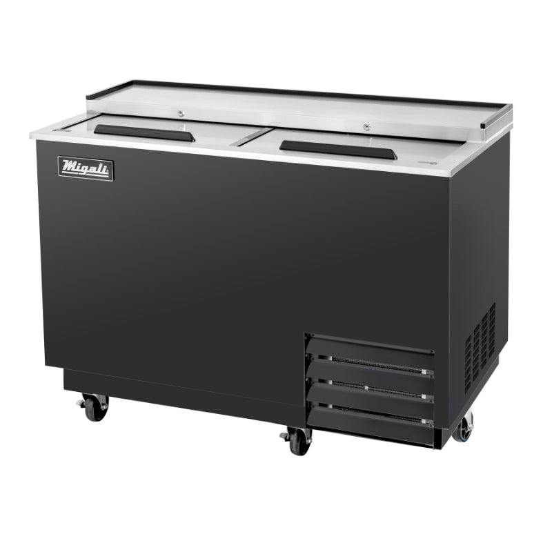 Migali 50" Glass Froster Freezer Side Mount Stainless Steel 115V