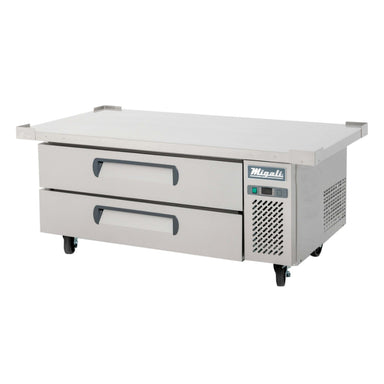 Migali 52″ Wide Refrigerated Chef Base with 60″ extended top Side Mount Stainless Steel 115V