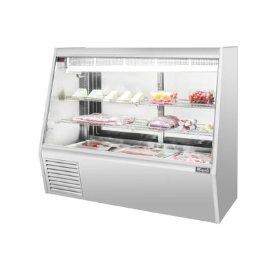 Migali 5 Foot Refrigerated Straight Glass Deli Display Case Side Mount Stainless Steel