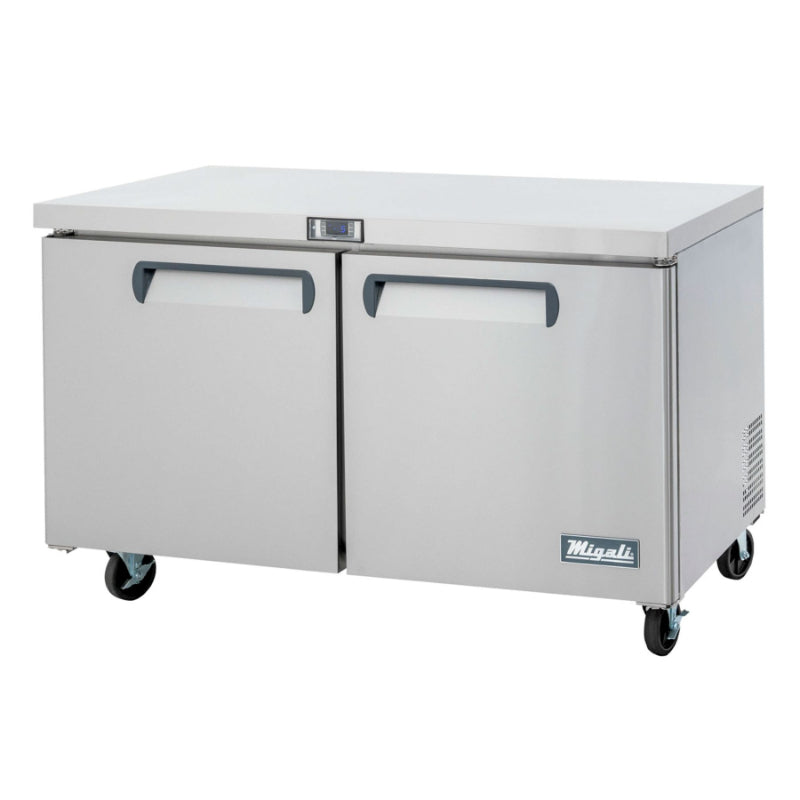 Migali 60″ Under-counter & Work Top Freezer Rear Mount Stainless Steel 115V