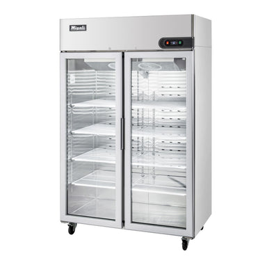 Migali 2 Door Glass Reach-In Freezer Top Mount Stainless Steel 115V