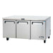 Migali 72″ Under-counter & Work Top Refrigerator Rear Mount Stainless Steel 115V