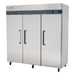 Migali Competitor Series 3 Door Reach-In Freezer Top Mount Stainless Steel 115/220V